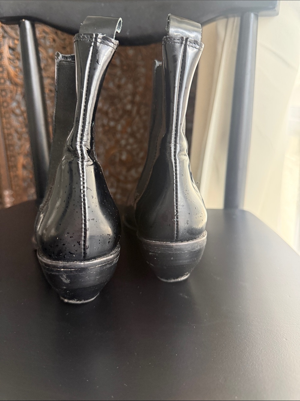 Women’s Black Leather Chelsea Boots - Picture 3 of 8